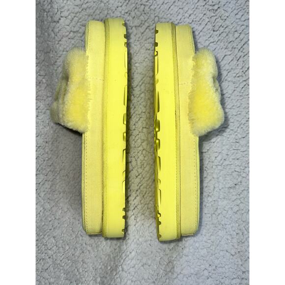 UGG Womens Slides/Slippers Shoes Yellow Rare Lambswool Treadlite Sz 6 - k6 - Picture 5 of 9